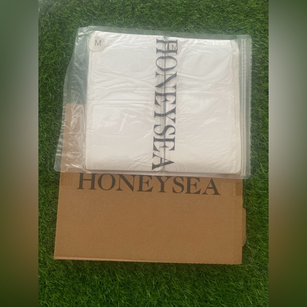 Honeysea Girls Ballet Dance Tights w/Ankle Support TWIN PACK Size M (8-10) White